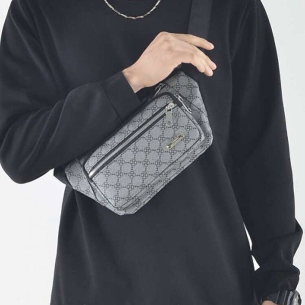 SHEIN Gray Patterned Belt Bag